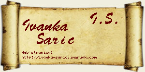 Ivanka Sarić vizit kartica
